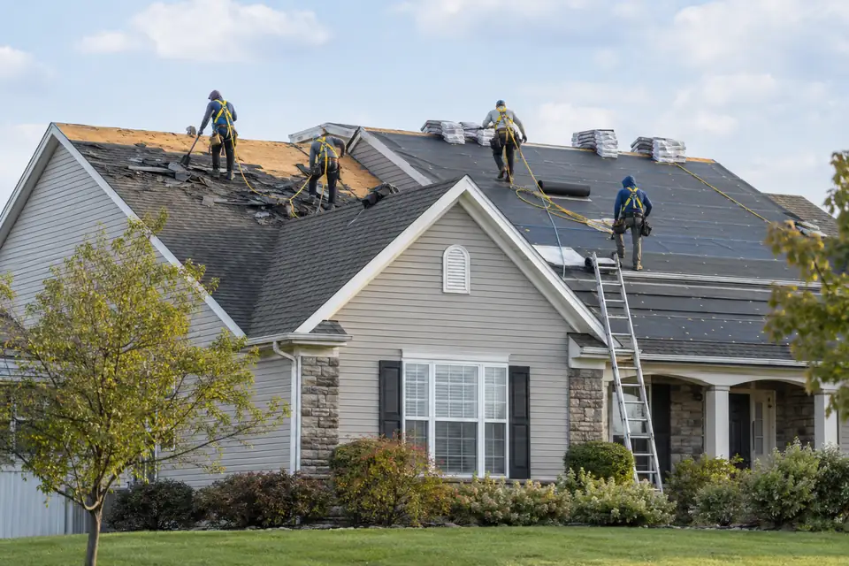 What happens during a roof replacement, step by step?